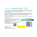 Ingredients: Each capsule contains Biotin 2mg; Silica 85mg (silica colloidal anhydrous); Marine Collagen 110mg; Selenium 50mcg (selenomethionine); Zinc 15mg (from zinc citrate); Vitamin C 50mg (ascorbic acid); Vitamin D3 12.5mcg (500IU) (cholecalciferol); Vitamin E 32.5mg (40IU) (D alpha tocopherol succinate); Pantothenic acid 10mg ( Vitain B5); Vitamin B6 10 mg. Also contains encapsulating aids.