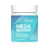 A Supplement container with the name Mega IgG2000 powder by Microbiome Labs.