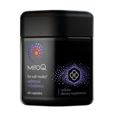 A Supplement container with the name Adrenal +  balance by MitoQ