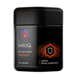 A Supplement container with the name MitoQ + Curcumin by MitoQ.