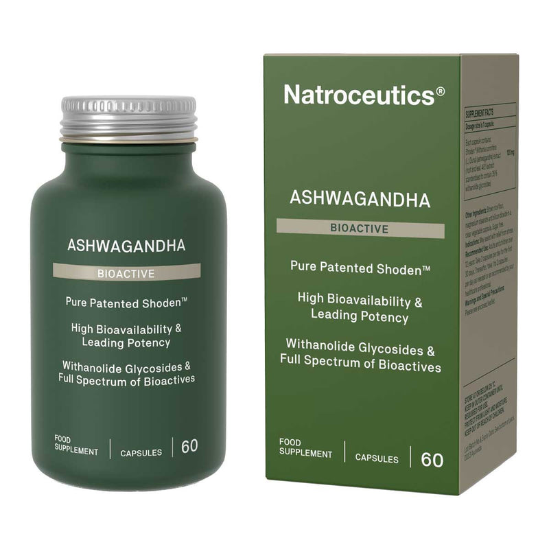 Ashwagandha bioactive pure pateted shoden high bioavailablity and leading potency withanolide glycosides and full spectrum of bioactives food supplement 60 capsules