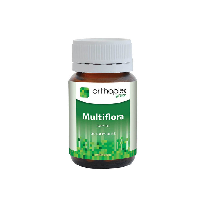 A Supplement container with the name Multiflora (30 Caps) by Orthoplex Green