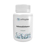 A Supplement container with the name AdrenoEnhance by Oplex White