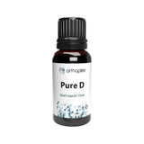 A Supplement container with the name Pure D by Orthoplex White.