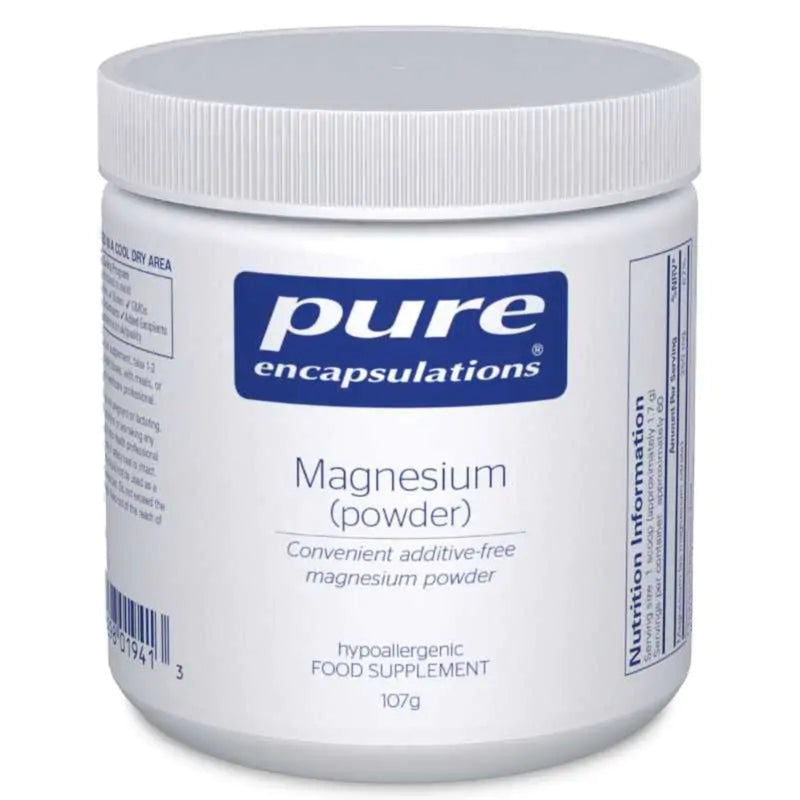 A Supplement container with the name Magnesium Powder (Citrate) by Pure Encapsulations.