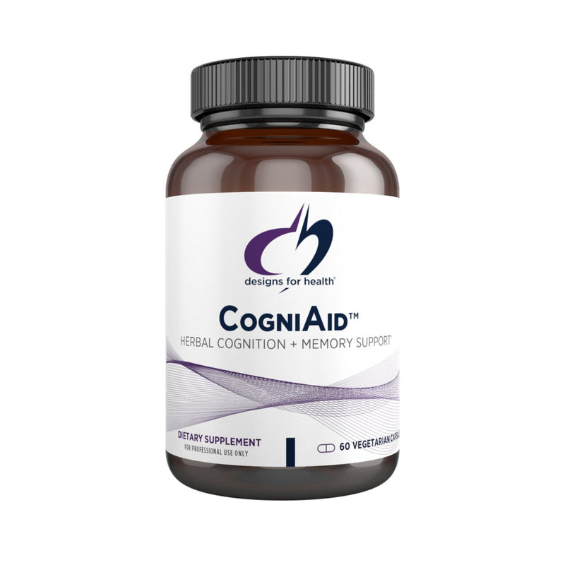 An image of a supplement bottle called Cogni Aid by Designs for Health 60 vegetarian caps