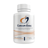 A bottle of Curcum-Evail dietary supplement by Designs for Health, containing 60 capsules.