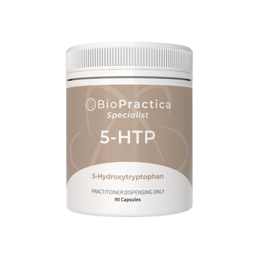 A supplement container of 5-HTP by Bio-Practica