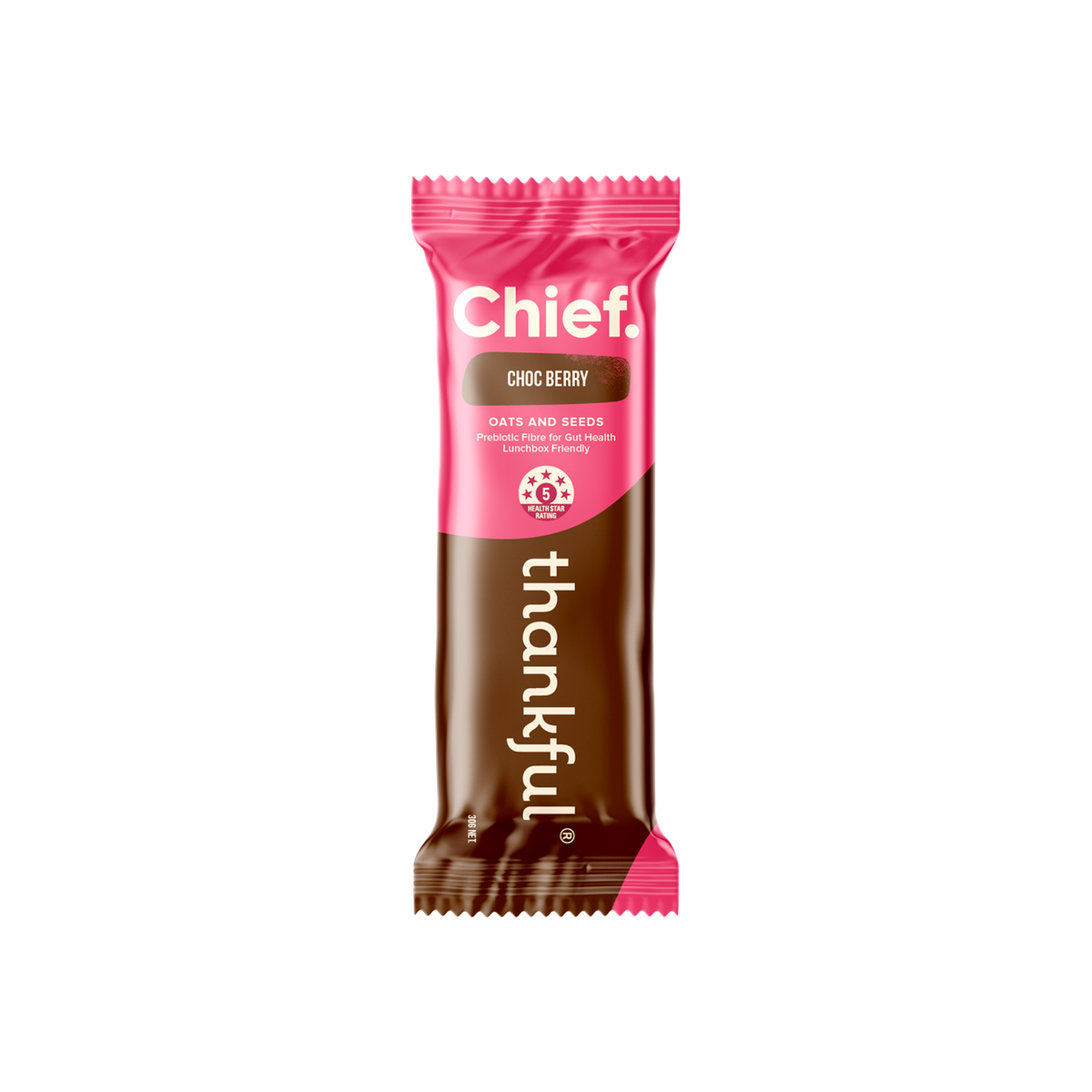 A supplement container of Thankful Bar Choc (Berry) by Chief Nutrition
