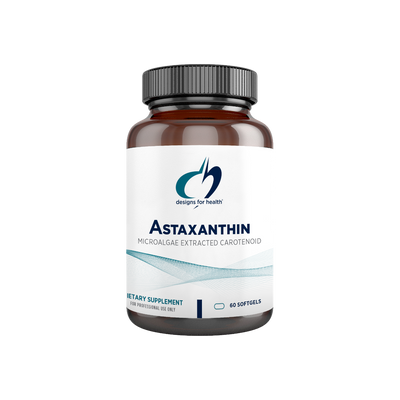 A supplement container of Astaxanthin by Designs for Health - USA