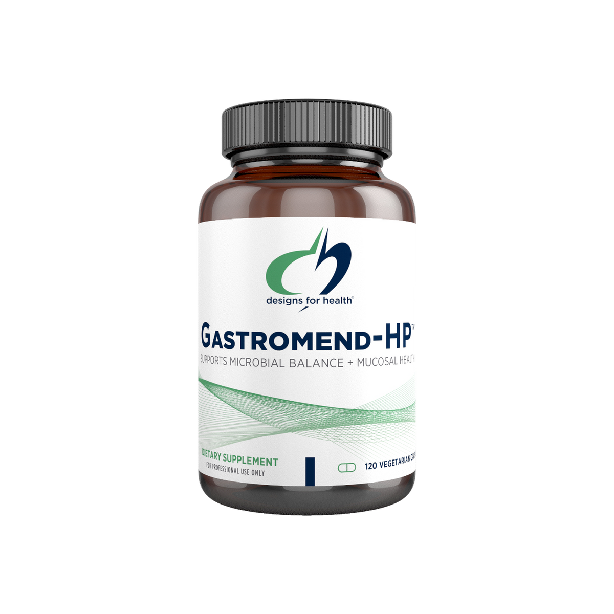 A supplement container of GastroMend-HP (USA) 120c by Designs for Health - USA
