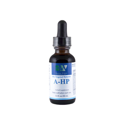 A supplement container of A-HP by Byron White Formulas