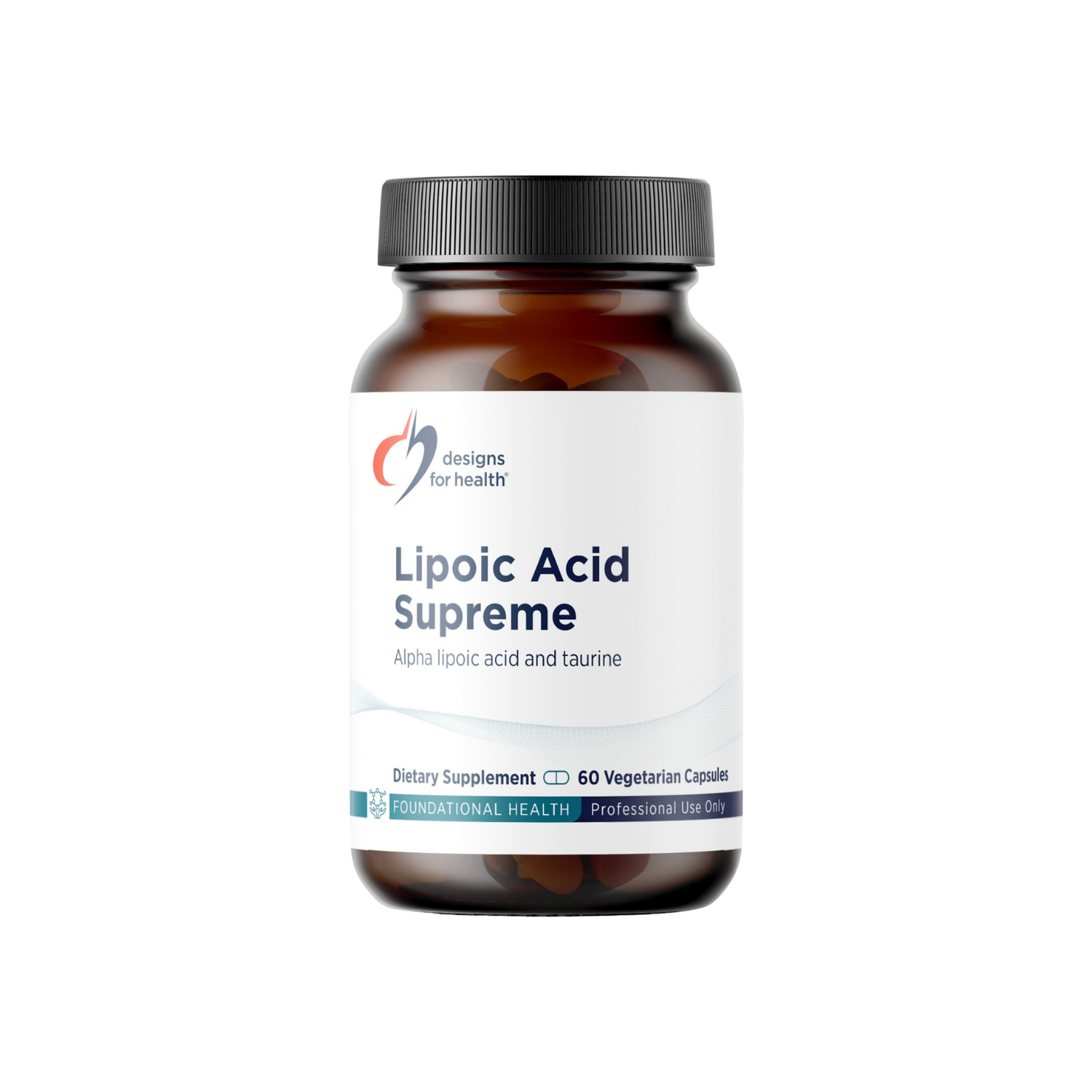 A supplement container of Lipoic Acid Supreme™ by Designs for Health - USA