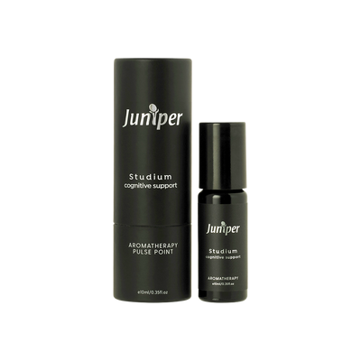 A supplement container of Studium Aromatherapy Blend 10ml by Juniper