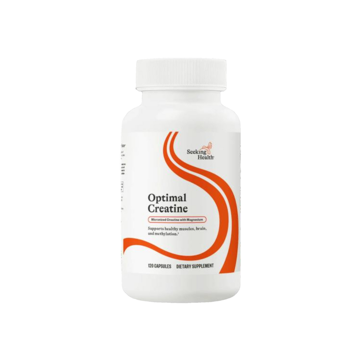 A Supplement container with the name Optimal Creatine (120 Caps) by Seeking Health