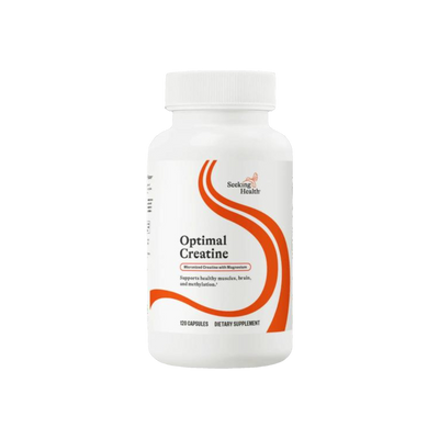 A Supplement container with the name Optimal Creatine (120 Caps) by Seeking Health