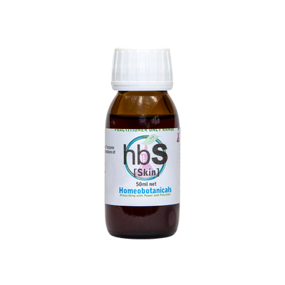 A supplement container of hbS (Skin Tonic) 50ml by Homeobotanicals