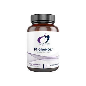 A supplement container of Migranol by Designs for Health - USA