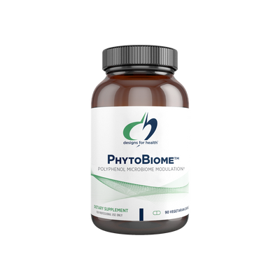 A supplement container of PhytoBiome by Designs for Health - USA