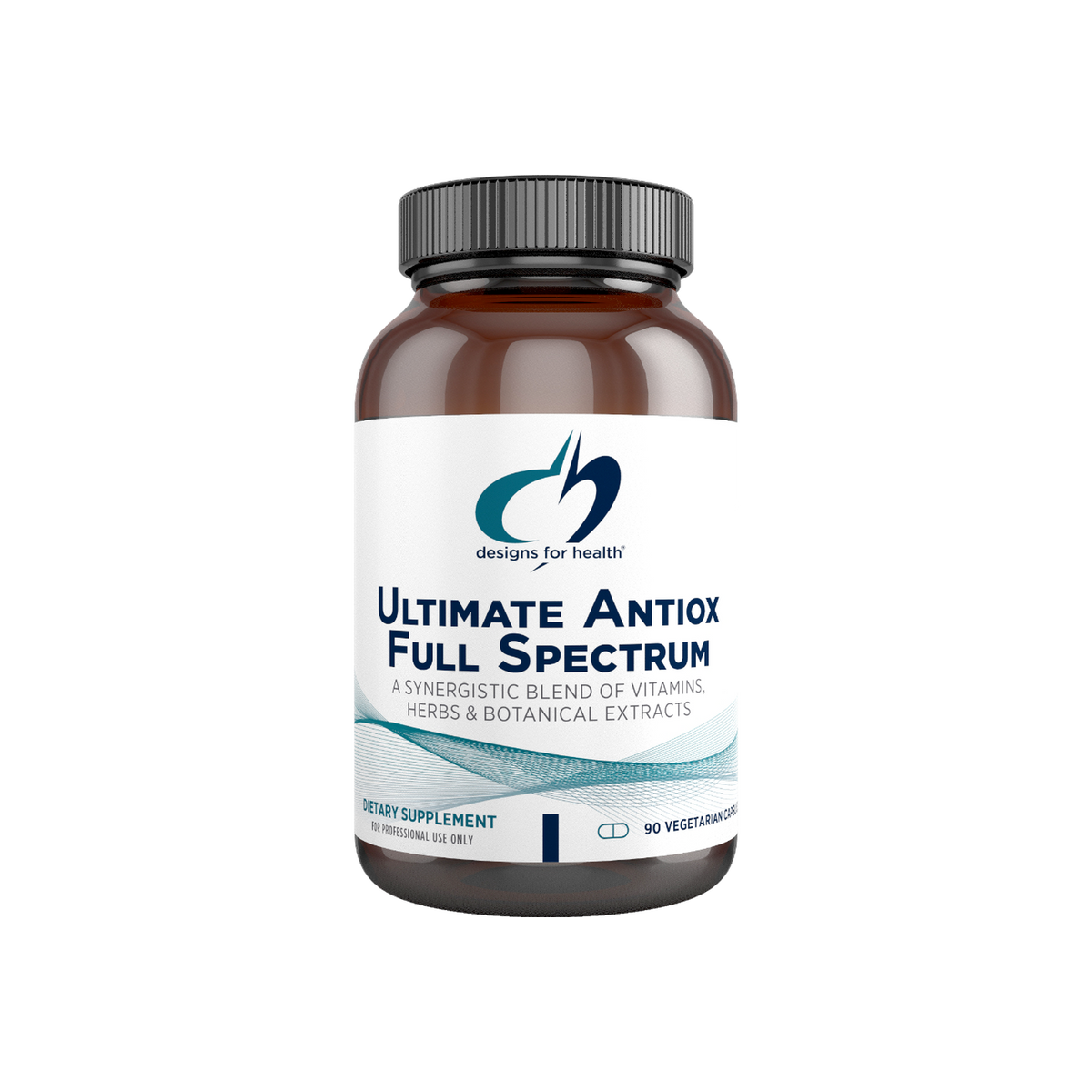 A supplement container of Ultimate Antiox Full Spectrum by Designs for Health - USA