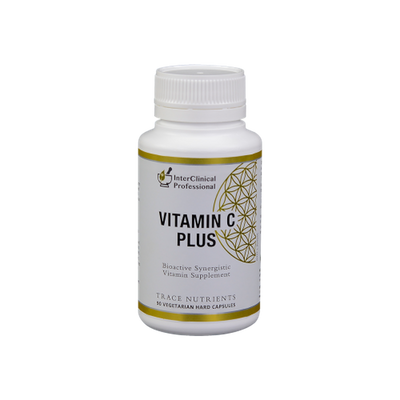 A supplement container of Vitamin C Plus by Interclinical Laboratories