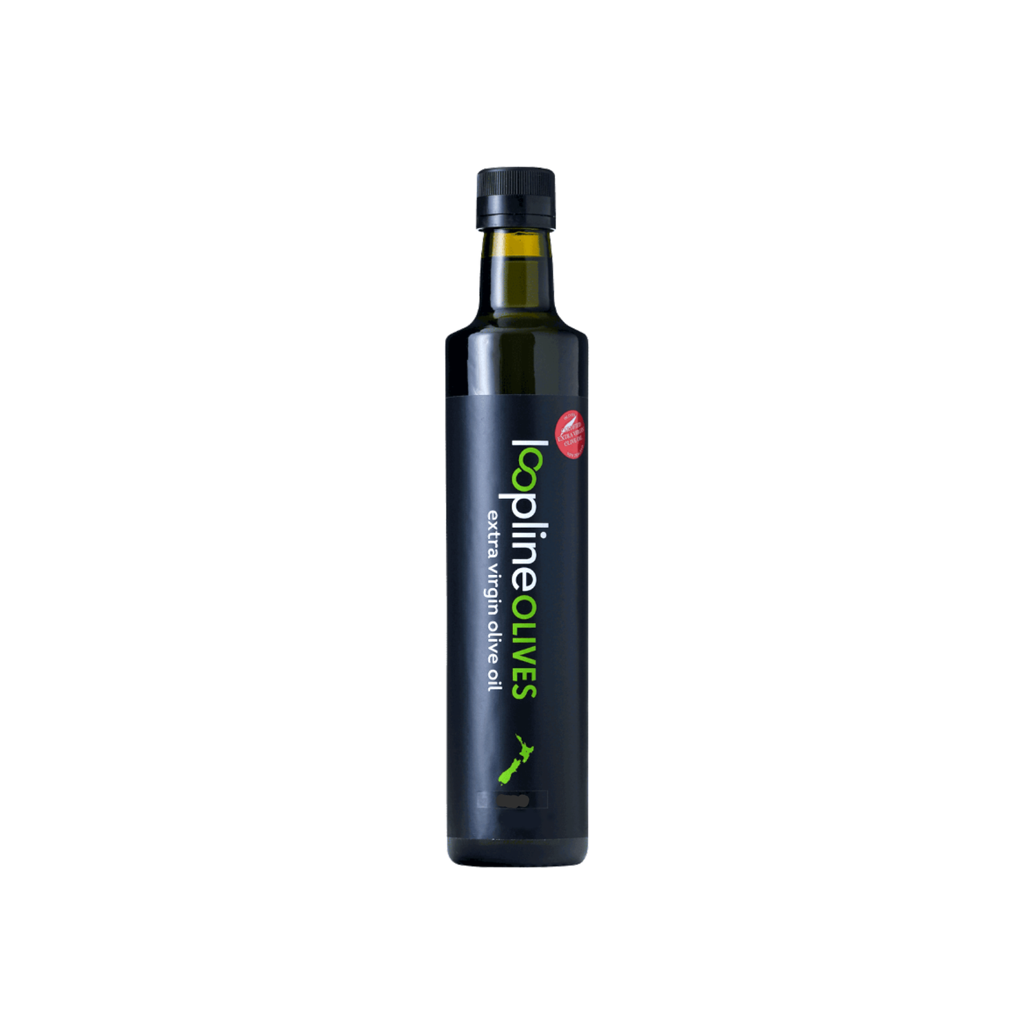 A supplement container of Picholine Olive Oil (250ml) by Loopline Olives