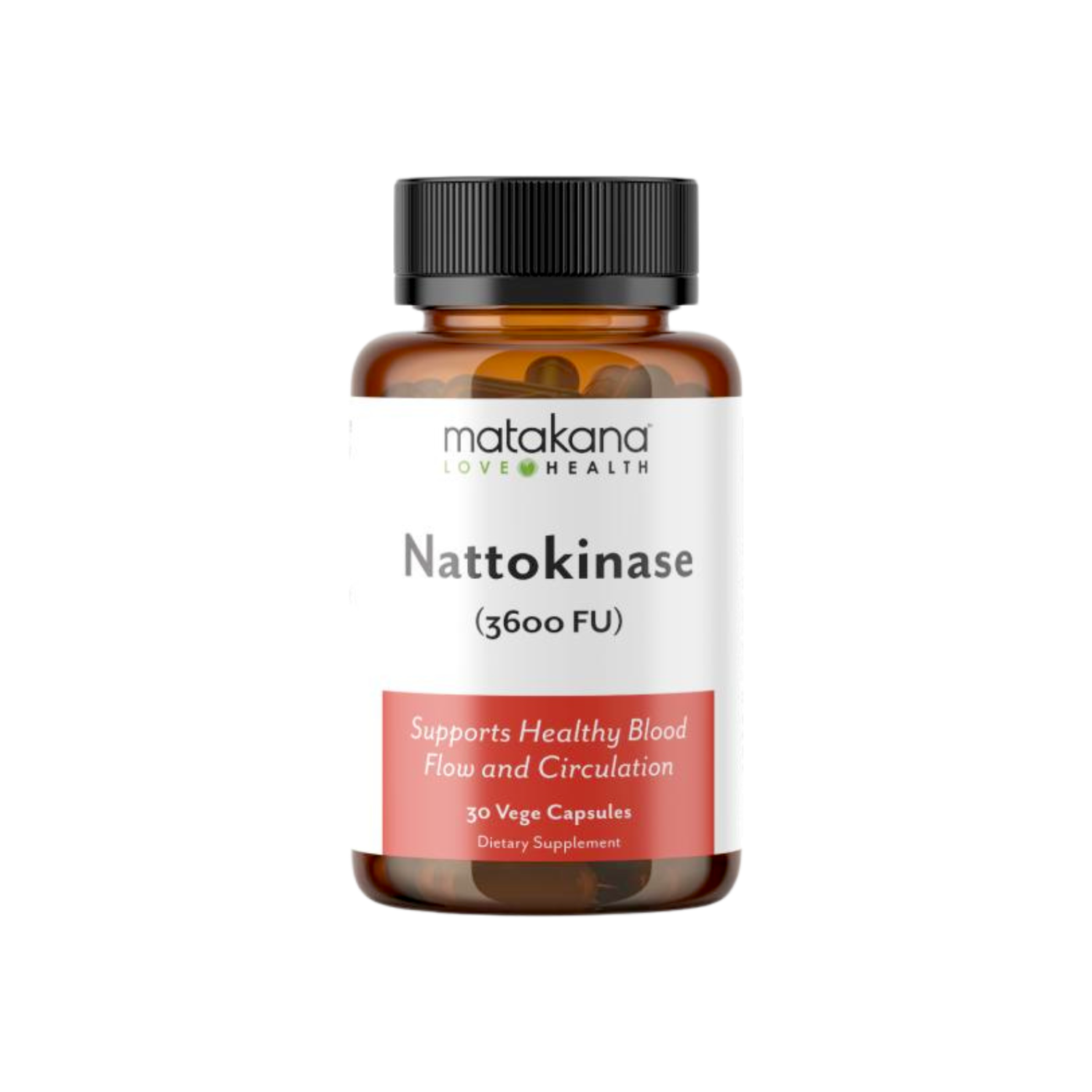 A supplement container of Nattokinase by Matakana Superfoods