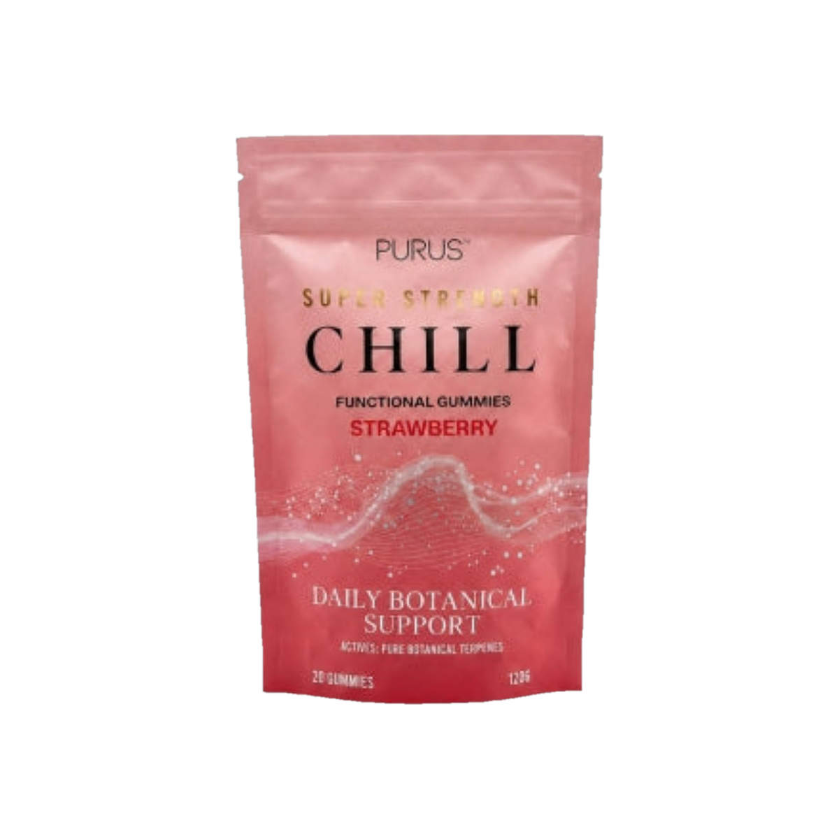 A Supplement bag with the name Chill Strawberry by Purus