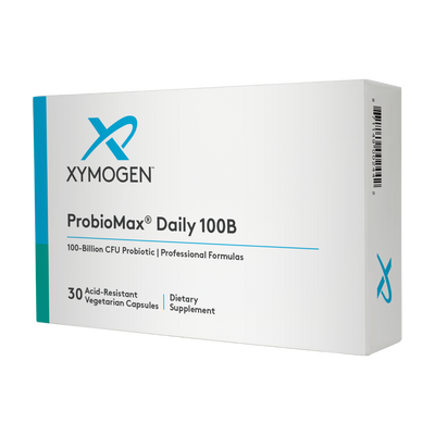 A supplement container of ProbioMax® Daily 100B by Xymogen