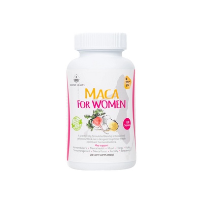 A supplement container of Maca for Women by Seleno Health (Retail)