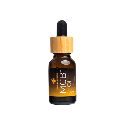 A supplement container of MCB Oil by Seleno Health (Retail)