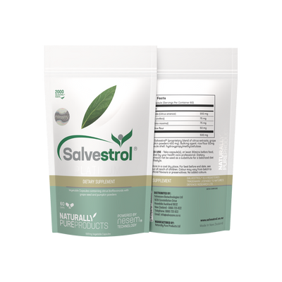 A supplement container of Salvestrol® Platinum ( (500mg 60's) by Salvacare