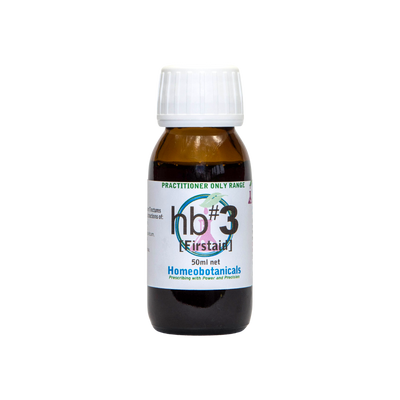 A supplement container of HB03 Firstaid (First Aid & Fever) 50ml by Homeobotanicals