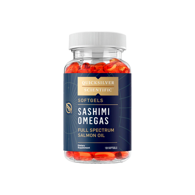 A supplement container of Sashimi Omegas by Quicksilver