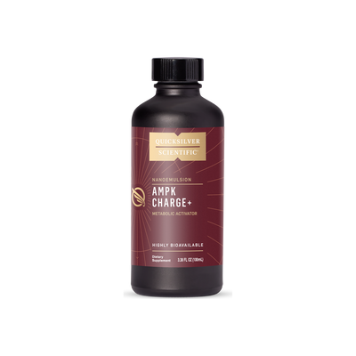 A supplement container of AMPK Charge+ by Quicksilver