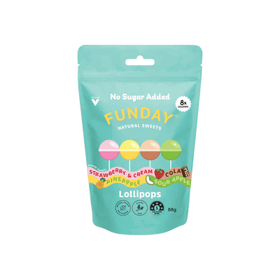 A supplement container of Lollipops Share Bag by Funday Natural Sweets