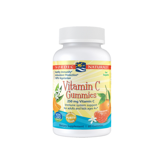 A supplement container of Vitamin C Gummies by Nordic Naturals