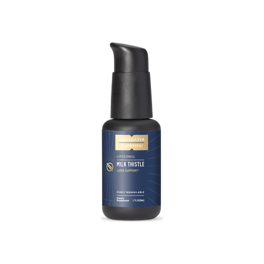 A supplement container of Milk Thistle Nanoemulsified by Quicksilver