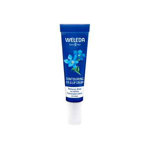 A supplement container of Contouring Eye & Lip Cream (Blue Gentian & Edelweiss) by Weleda