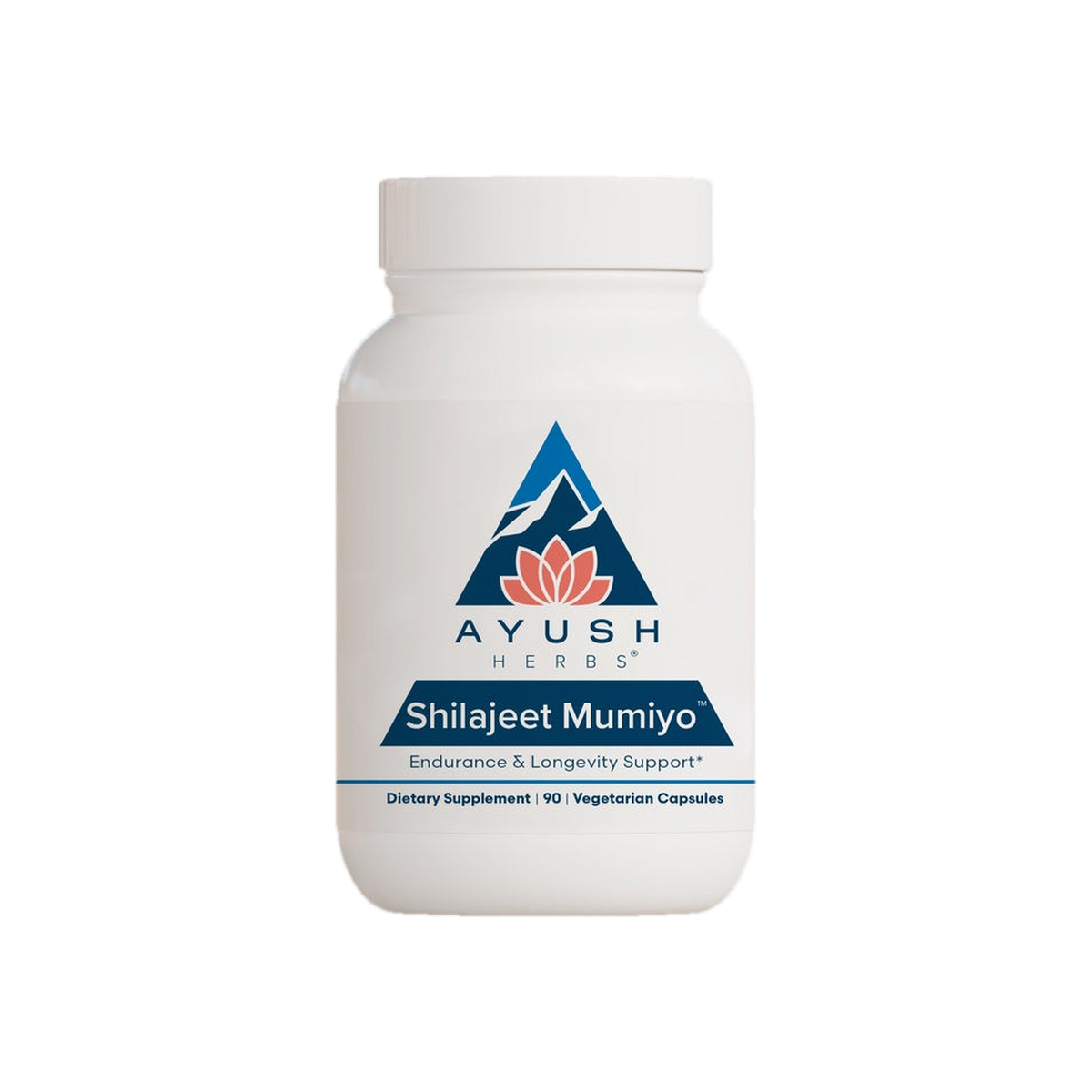 A supplement container of Shilajeet Mumiyo 90c by Ayush Herbs