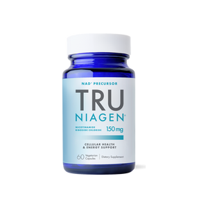 A supplement container of Tru Nigen 150mg by Tru Niagen
