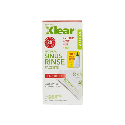 A supplement container of Sinus Rinse Bottle with Solution (6 packets) by Xlear