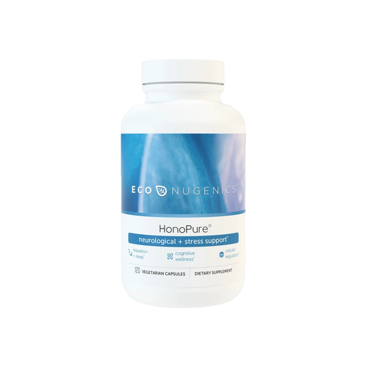 A supplement container of HonoPure (120 Capsules) by EcoNugenics