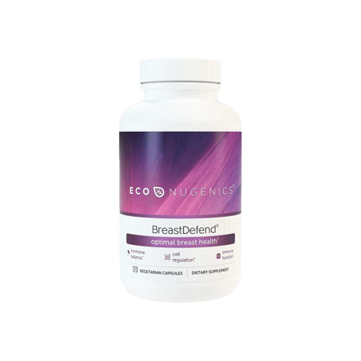 A supplement container of BreastDefend 120c by EcoNugenics