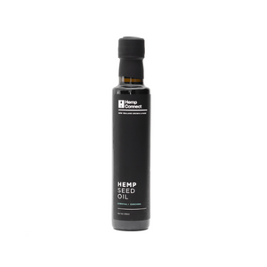 A Supplement container with the name Hemp Seed Oil by Hemp Connect.