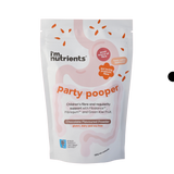 A Supplement Pouch with the name Party Pooper by I'm Nutrients.