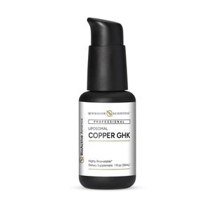 A Supplement botte with the name Copper GHK by Quicksilver Scientific.