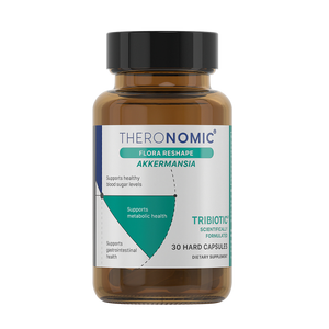 A Supplement container with the name Flora Reshape Akkermansia by Theronomic