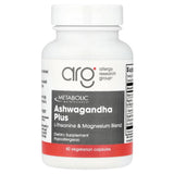 A Supplement container with the name Ashwagandha Plus by Allergy Research Group.