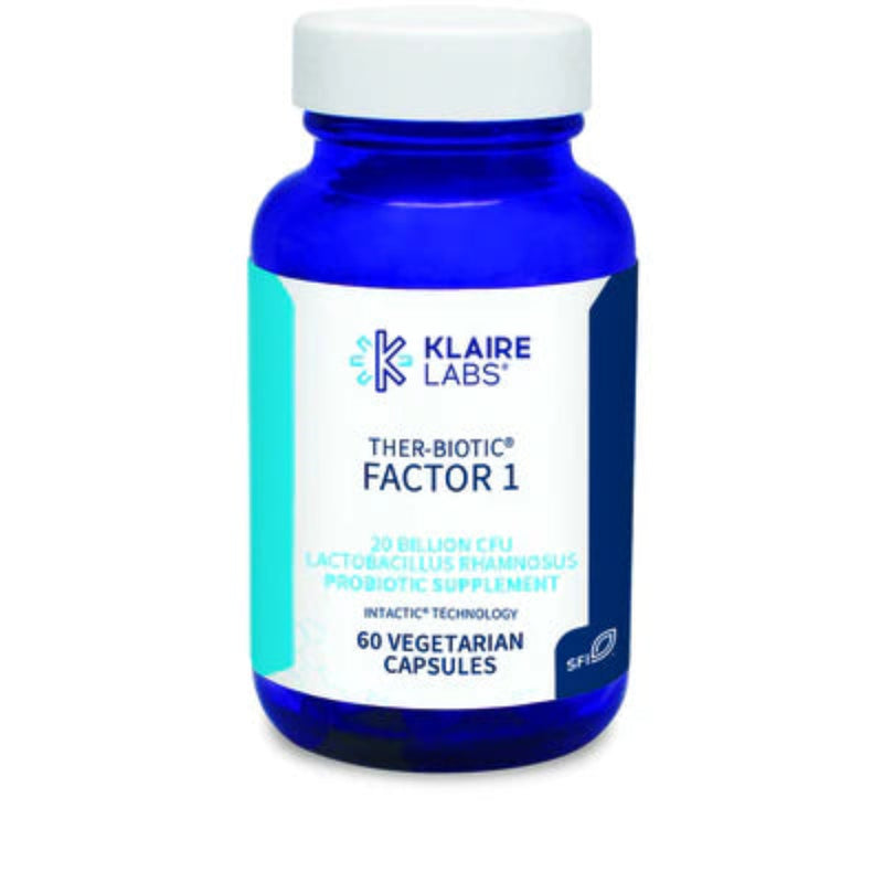 A Supplement container with the name Ther-Biotic Factor 1 by Klaire Labs